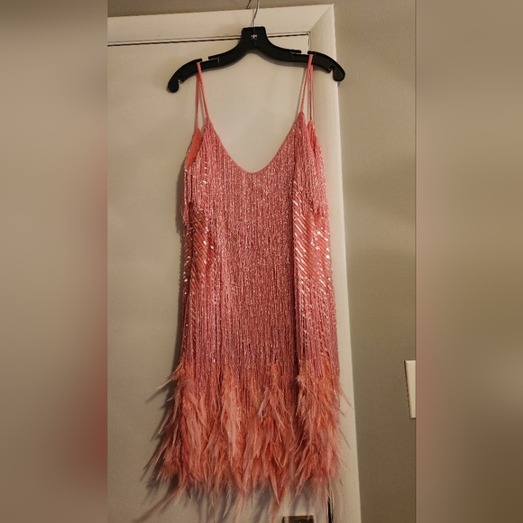 Nadine Merabi Pink Lotte Dress Size Large, US 10 - Picture 4 of 8